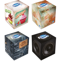 Ooops! Tissue in box, 54 pieces 3-ply, in 4 different designs