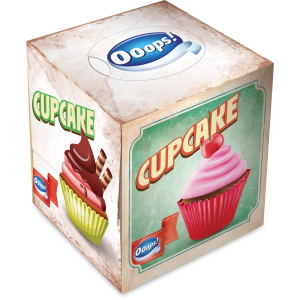 Ooops! Tissue in box, 54 pieces 3-ply, in 4 different designs